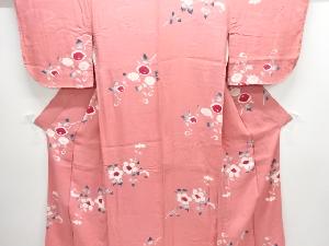 アンティーク　枝花模様着物